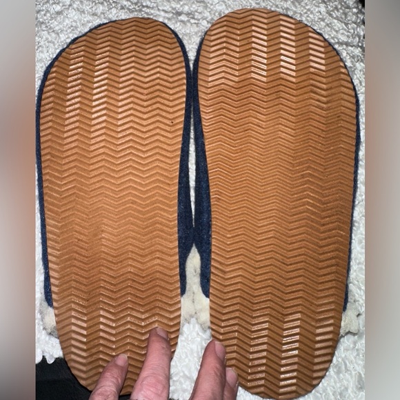 Women’s Navy Blue Dog Slippers by Lands' End Measures 11 inches long, Warm Cute - Picture 7 of 7